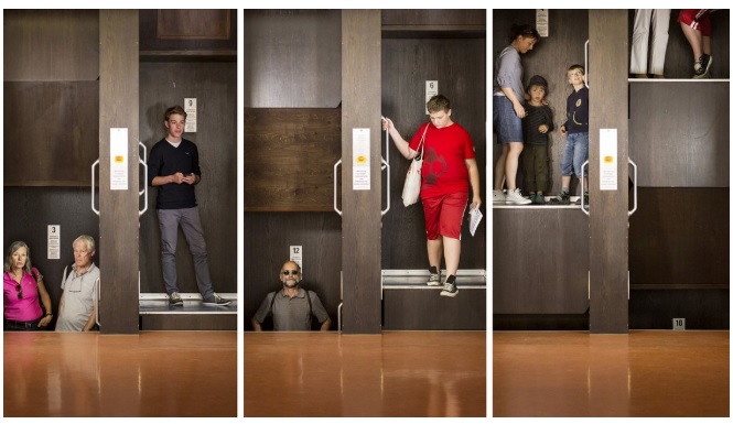 The world's largest paternoster lift in operation